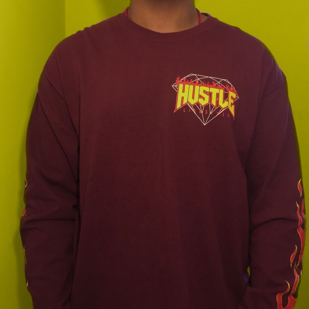 Long sleeve hustle shirt